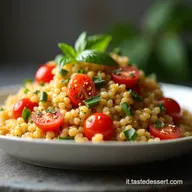 Almo&ccedil;o Saud&aacute;vel Zero Insalata di Quinoa Mediterranea
