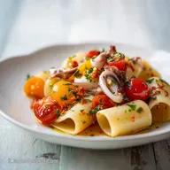 Paccheri con Cozze e Calamaretti per 4
