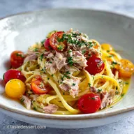 Pasta Con Tonno Fresco E Pomodorini Vellutata