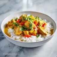 Pollo al Latte di Cocco e Curry con Riso Basmati in 35 Minuti