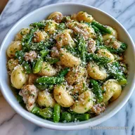 Primo Piatto Asparagi E Carne con Pecorino