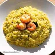 Risotto con i Gamberi e Zucchine Un Sogno Estivo