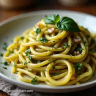 Spaghetti alla Cinque Terre Pesto Cremoso e Autentico in 35 Minuti