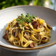 Tagliatelle Funghi e Salsiccia per 4 Persone