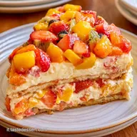 Torta Gelato Alla Frutta con Base Biscotti