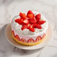 Torta a forma di numero con crema e fragole per 10 persone