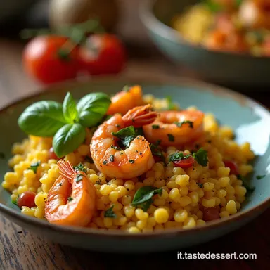 Cous Cous Speziato con Gamberi Ricetta Veloce e Aromatica Scheda ricetta