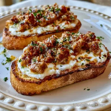 Crostini Stracchino e Salsiccia Al Forno Scheda ricetta