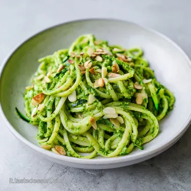 Linguine Pesto Zucchine Mandorle Cremose Scheda ricetta