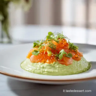Mousse di Avocado Salmone Antipasto per 4 Scheda ricetta