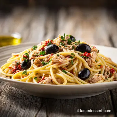 Pasta Tonno e Olive Veloci in 15 Minuti Scheda ricetta