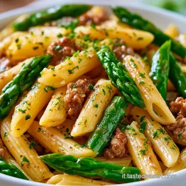 Penne Asparagi e Salsiccia Cremose Scheda ricetta