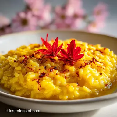 Risotto allo Zafferano in 20 Minutes, Silky Finish Scheda ricetta