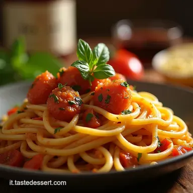 Spaghetti Cremosi con Crema di Melanzane e Pomodorini Ricetta Facile Scheda ricetta