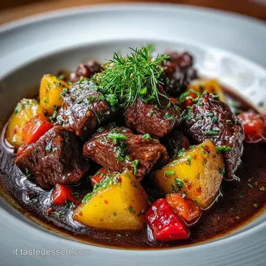 Spezzatino con patate: Carne tenerissima e sugo vellutato Scheda ricetta