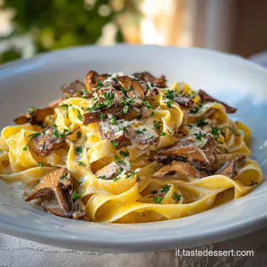 Tagliatelle Ai Funghi Porcini Cremose Veloci Scheda ricetta