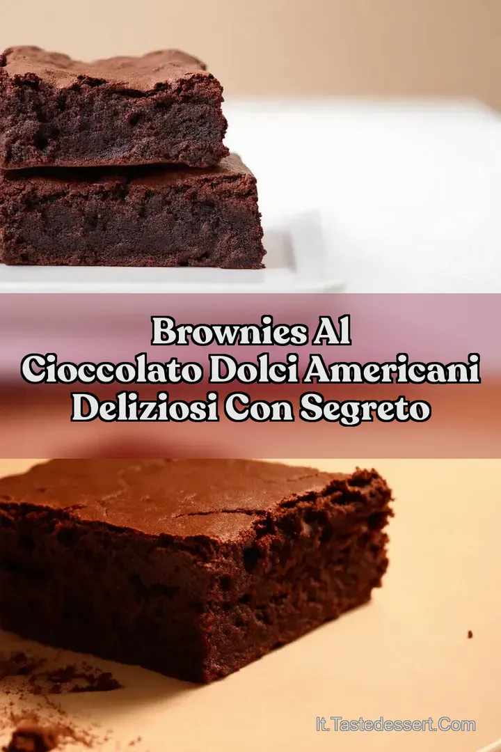 Brownies al Cioccolato Dolci Americani Deliziosi Con Segreto