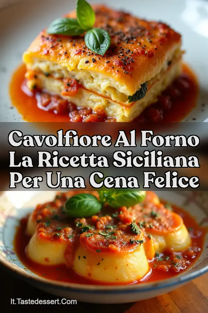 Cavolfiore al Forno la ricetta siciliana per una cena felice