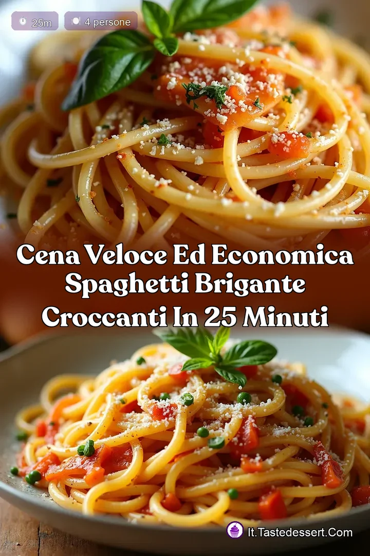 Cena Veloce ed Economica Spaghetti Brigante Croccanti in 25 Minuti