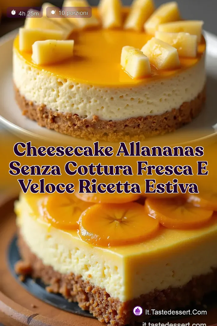Cheesecake allAnanas Senza Cottura Fresca e Veloce Ricetta Estiva