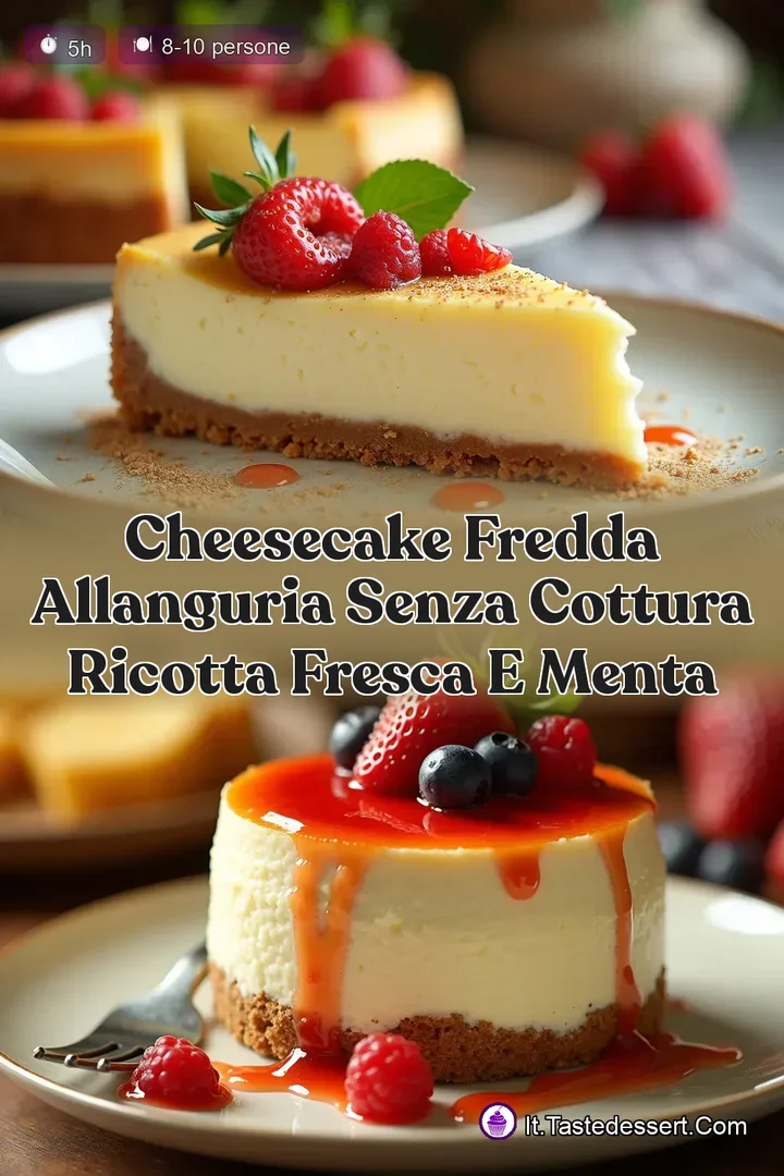 Cheesecake Fredda allAnguria Senza Cottura Ricotta Fresca e Menta