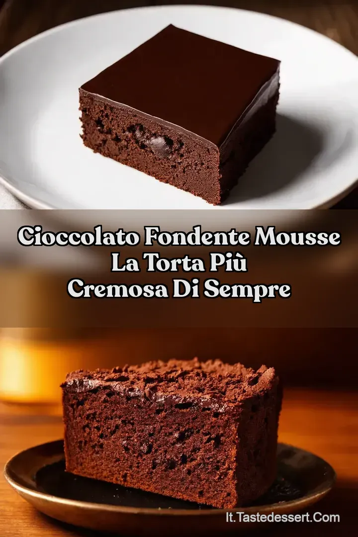 Cioccolato Fondente Mousse La Torta Pi&ugrave; Cremosa Di Sempre