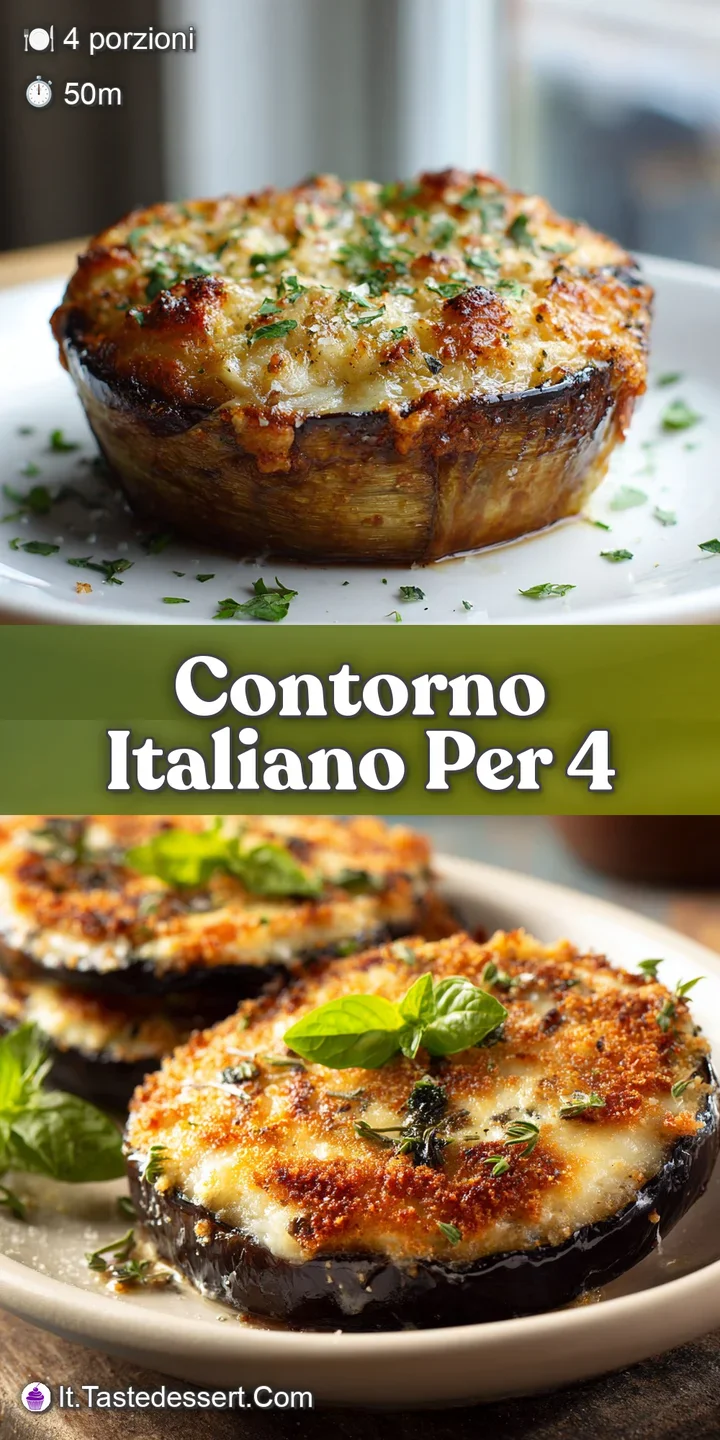 Close-up of glistening, caramelized eggplant with herbs. Warm, inviting, soft texture. Hints of browning and fragrant spic...