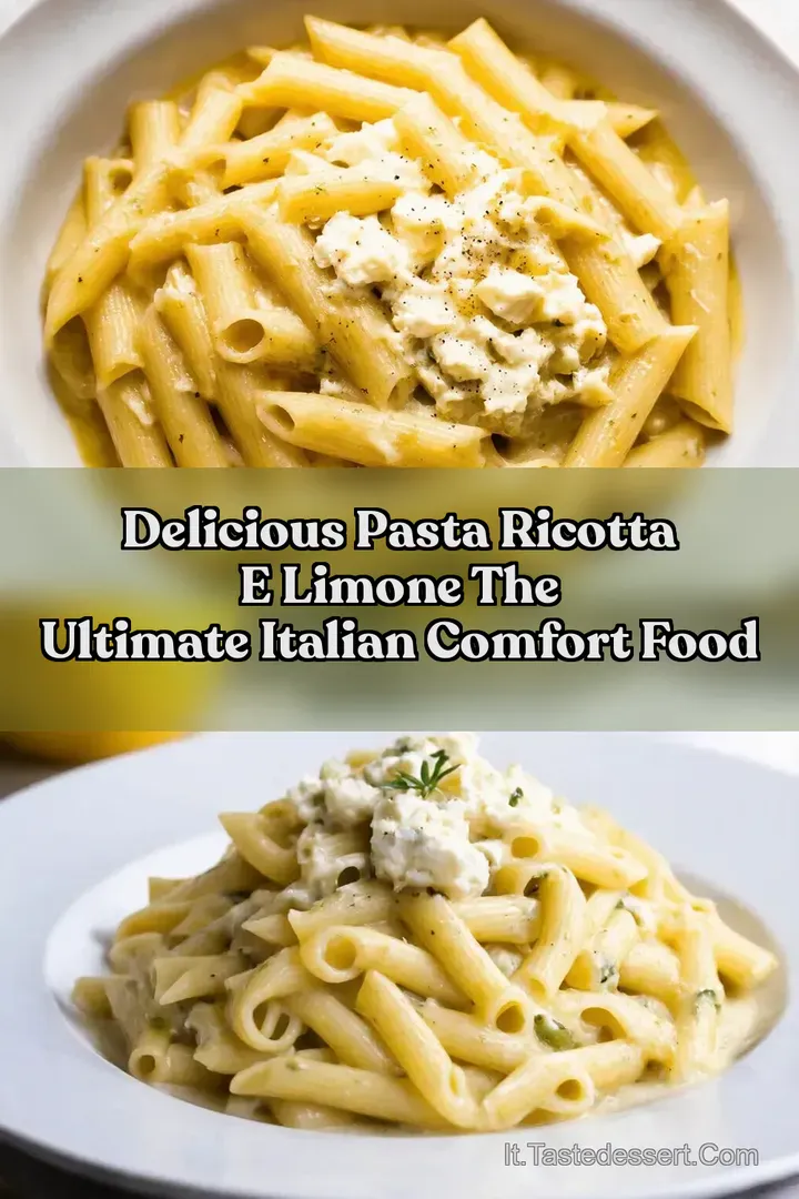 Delicious Pasta Ricotta e Limone The Ultimate Italian Comfort Food