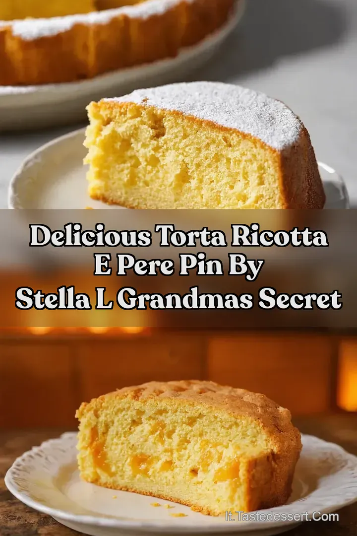 Delicious Torta Ricotta e Pere Pin by Stella L Grandmas Secret