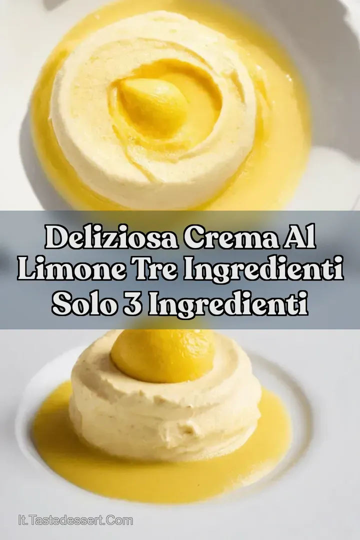 Deliziosa Crema al Limone Tre Ingredienti Solo 3 Ingredienti