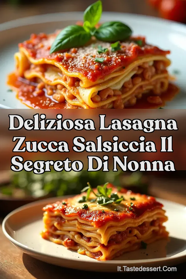 Deliziosa Lasagna Zucca Salsiccia Il Segreto di Nonna