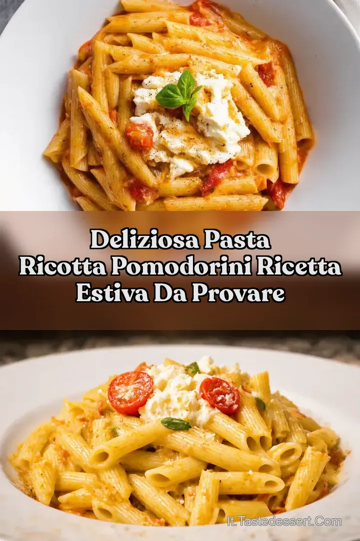 Deliziosa pasta ricotta pomodorini Ricetta Estiva da Provare