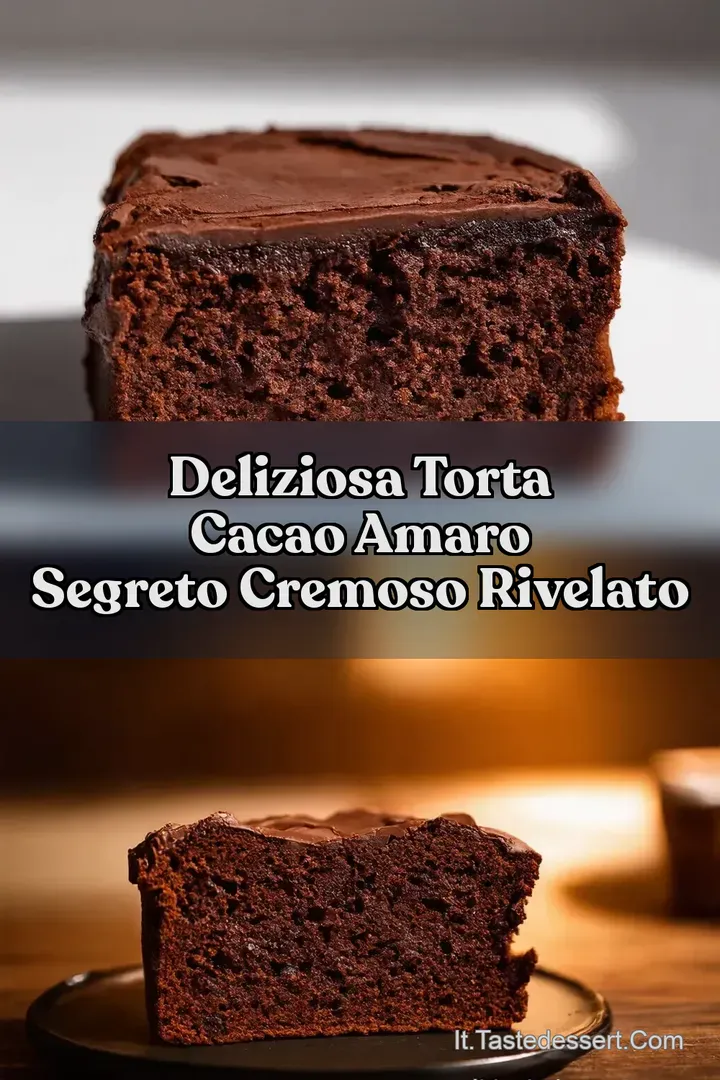 Deliziosa Torta Cacao Amaro Segreto Cremoso Rivelato