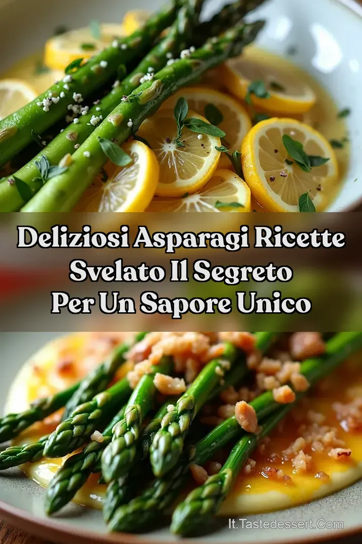Deliziosi Asparagi Ricette Svelato il Segreto per un Sapore Unico