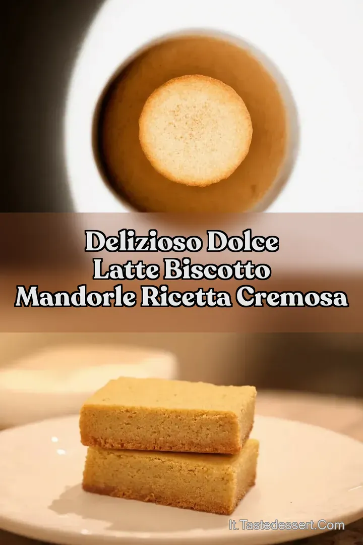 Delizioso Dolce Latte Biscotto Mandorle Ricetta Cremosa