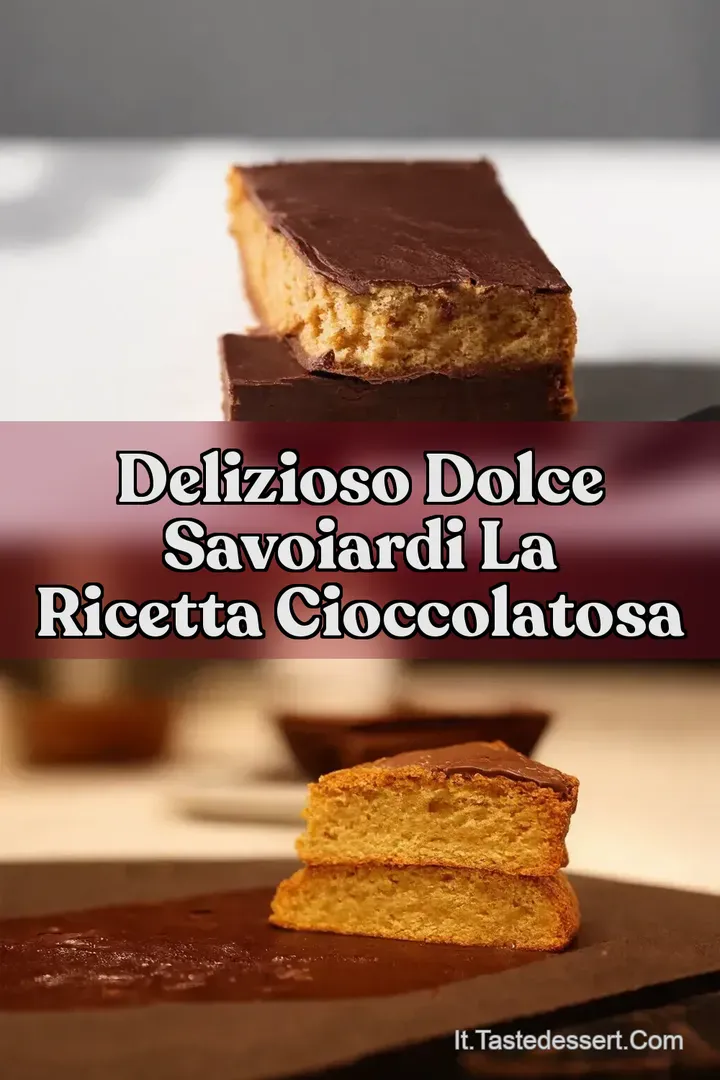 Delizioso dolce savoiardi La ricetta cioccolatosa