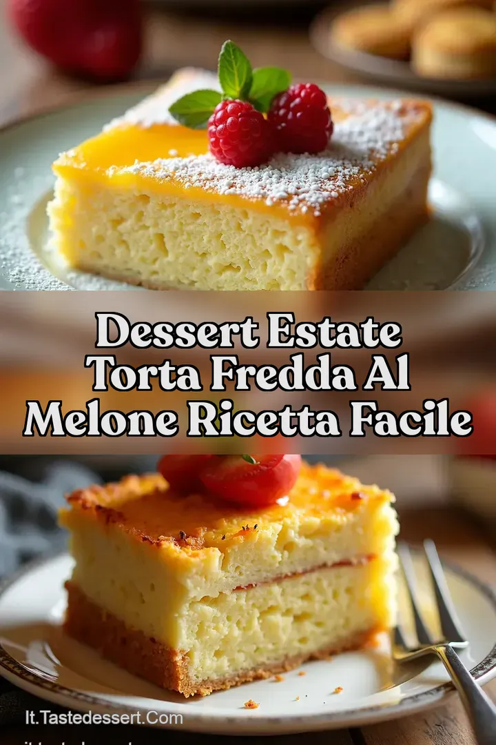 Dessert Estate Torta Fredda al Melone Ricetta Facile