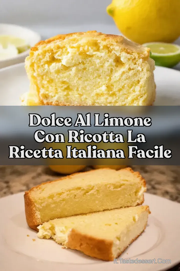 Dolce al Limone con Ricotta La Ricetta Italiana Facile