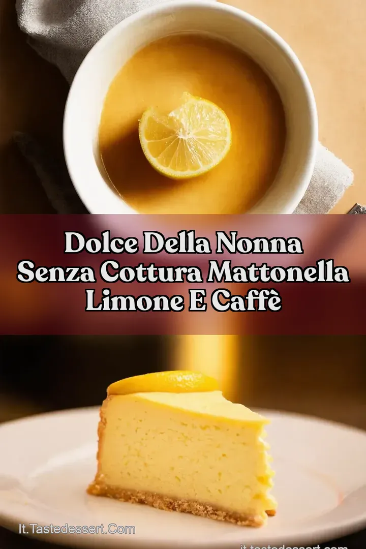 Dolce della nonna senza cottura Mattonella Limone e Caff&egrave;