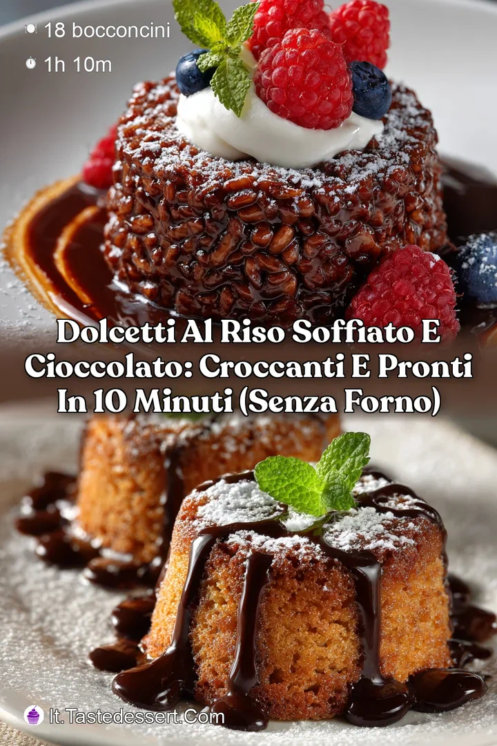 Dolcetti al Riso Soffiato e Cioccolato: Croccanti e Pronti in 10 Minuti (Senza Forno)