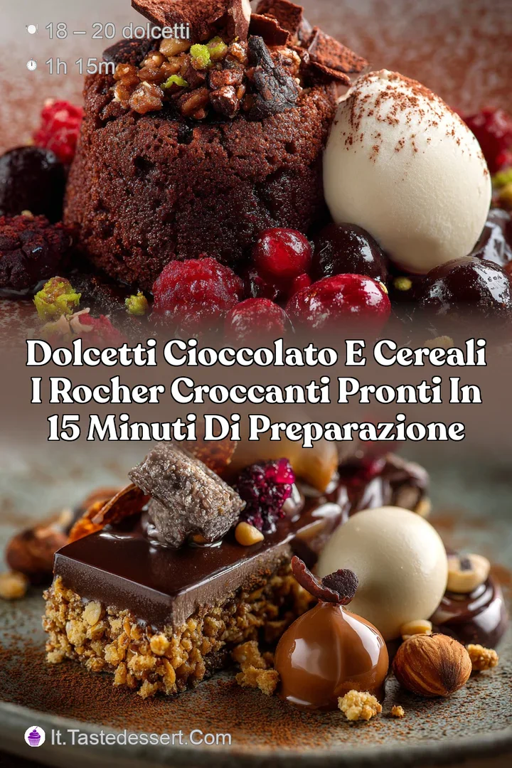 Dolcetti cioccolato e cereali i Rocher croccanti pronti in 15 minuti di preparazione