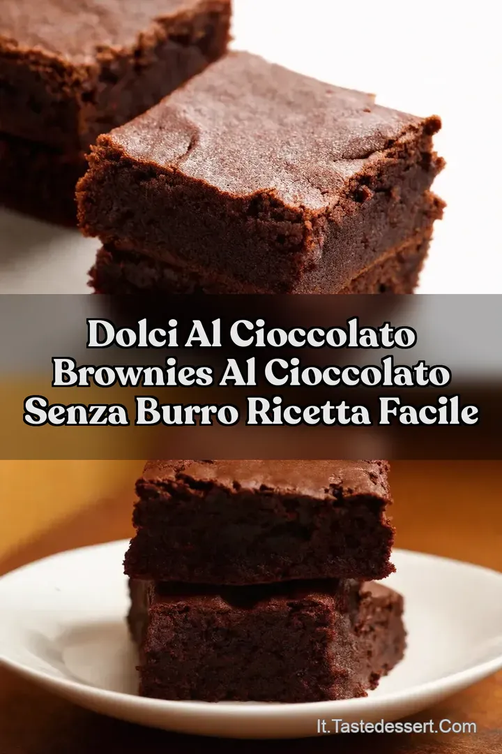 Dolci al Cioccolato Brownies al Cioccolato Senza Burro Ricetta Facile