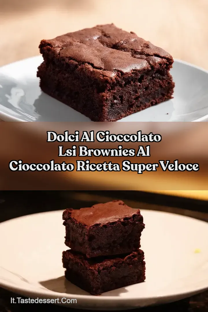 Dolci al cioccolato LSI Brownies al Cioccolato Ricetta Super Veloce