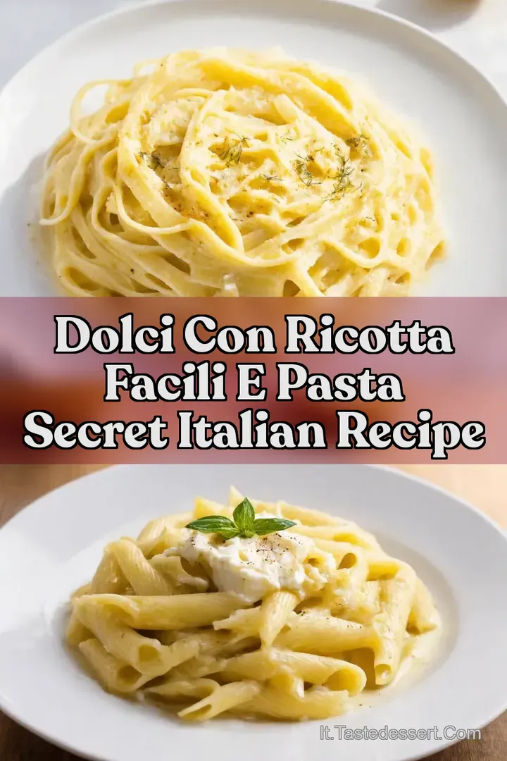 Dolci con ricotta facili e Pasta Secret Italian Recipe