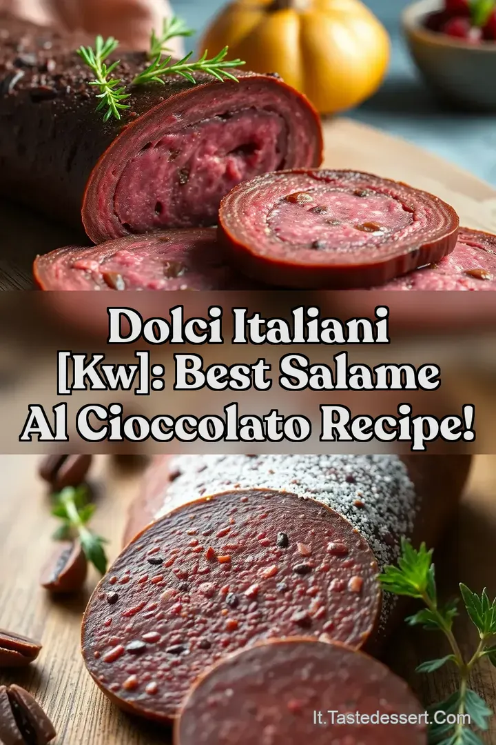 Dolci Italiani [kw]: Best Salame al Cioccolato Recipe!
