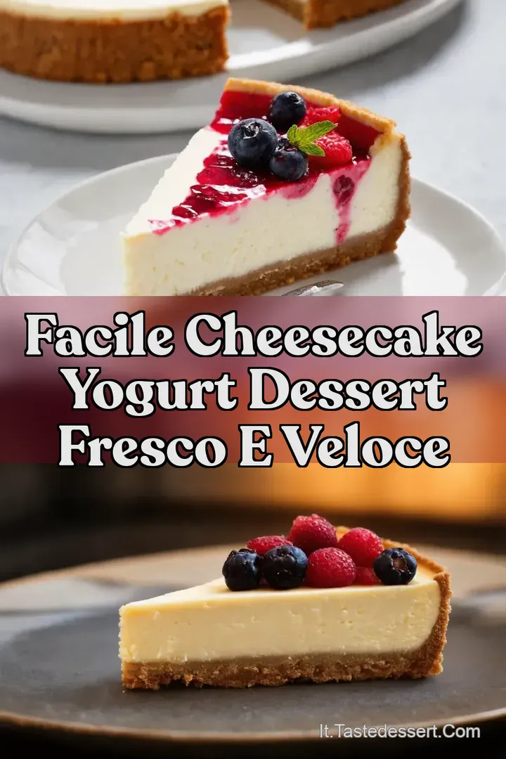 Facile Cheesecake yogurt Dessert Fresco e Veloce