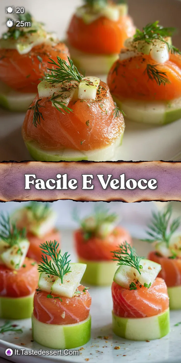 Close-up: Shiny sliced salmon with rich marbling, next to a fluffy white cheese. Fresh herbs add bright green contrast and...