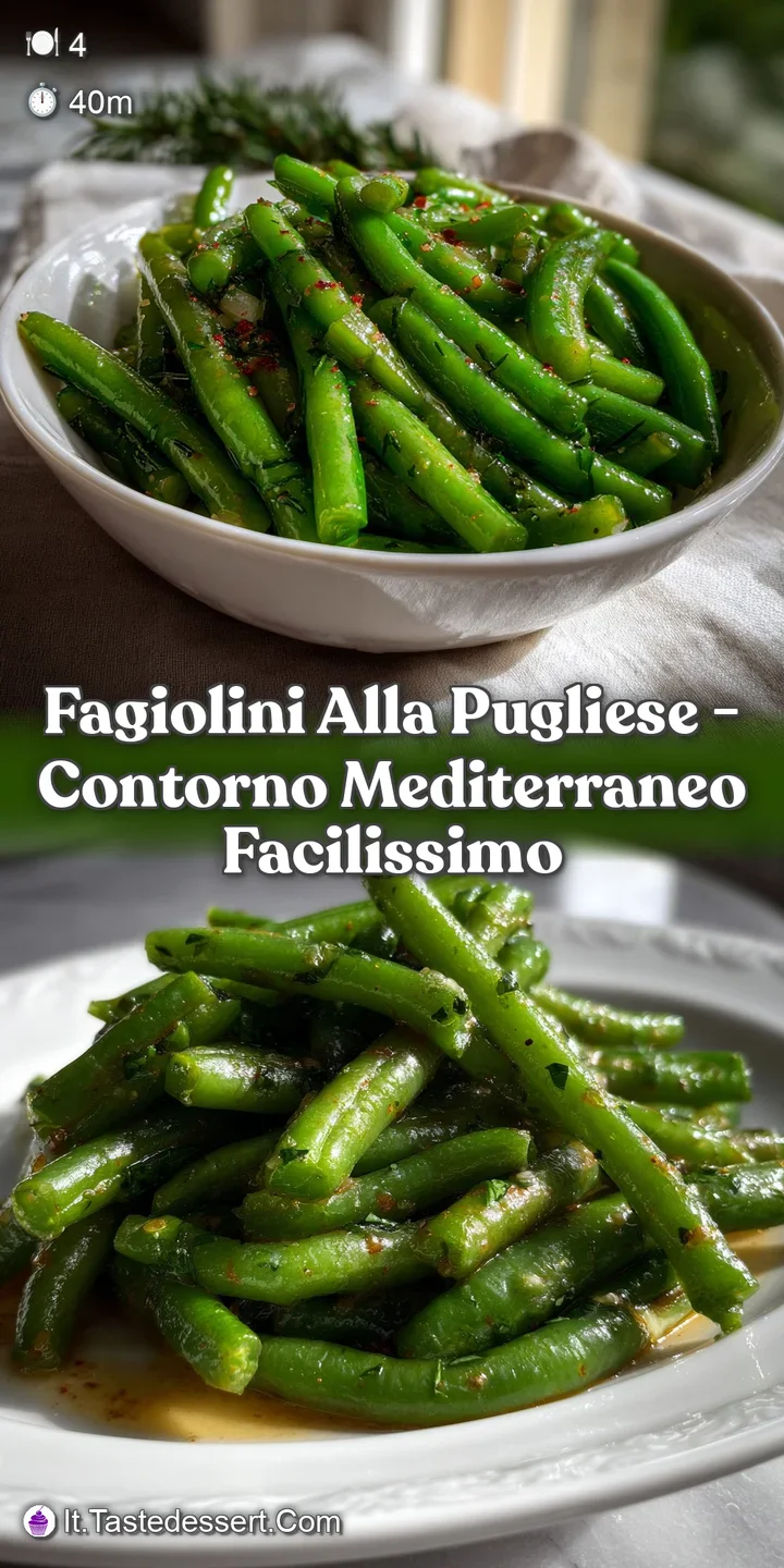 Fagiolini alla Pugliese - Contorno Mediterraneo Facilissimo