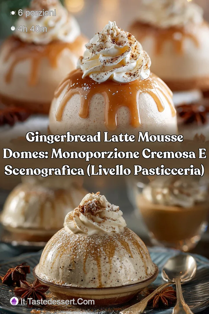 Gingerbread Latte Mousse Domes: Monoporzione Cremosa e Scenografica (Livello Pasticceria)