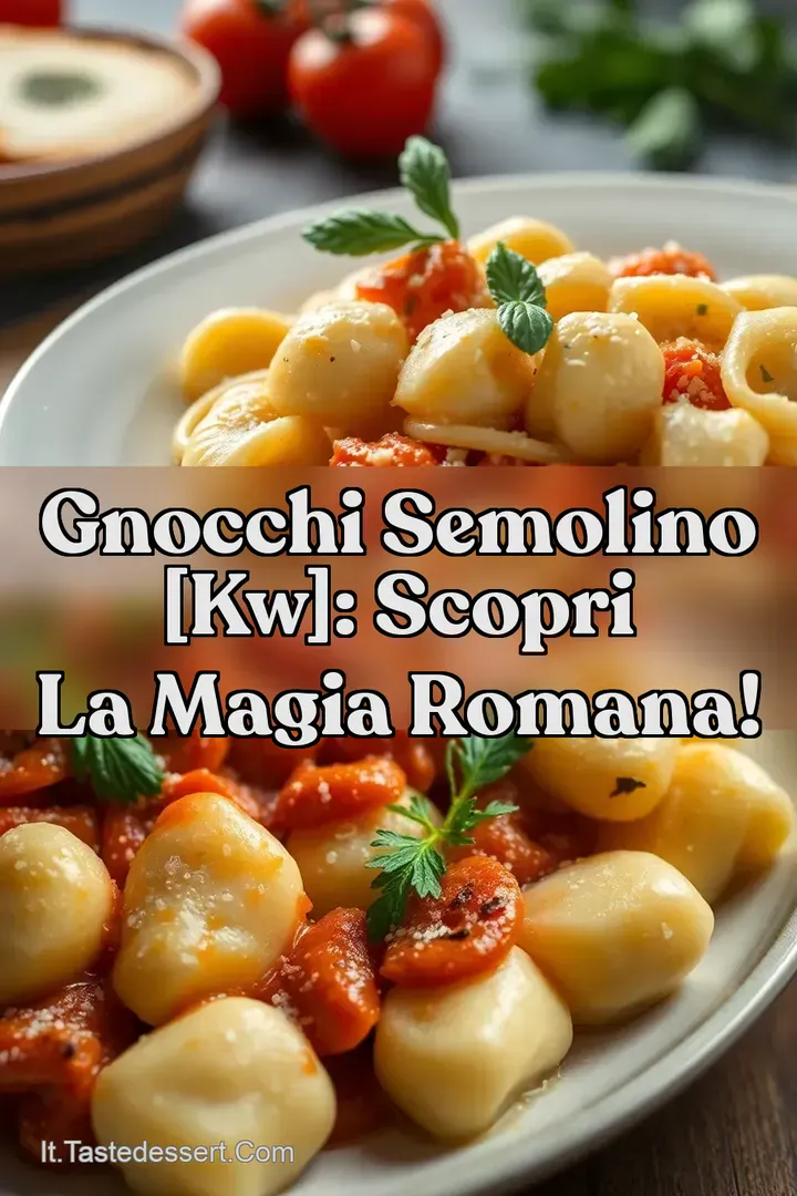 Gnocchi Semolino [kw]: Scopri la Magia Romana!